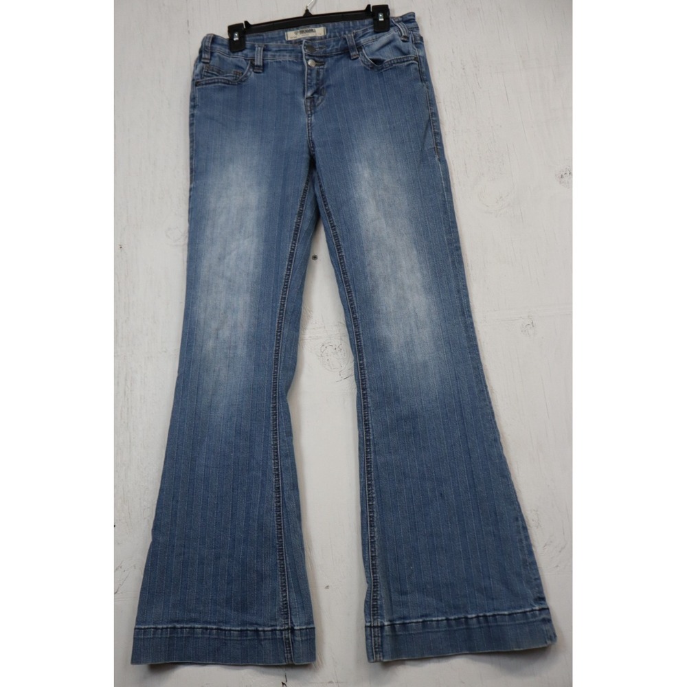 Rock & Roll Cowgirl Denim Womens Jeans Trouser Flare Bootcut Size 28x34 Blue